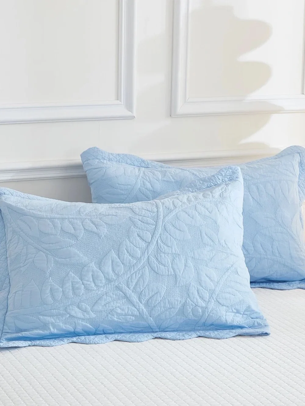 3 PIECE 100% COTTON QUILT SET, OVERSIZED QUILTED BEDSPREAD